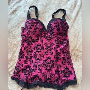 Spirit Fuchsia and Black Patterned Chemise
